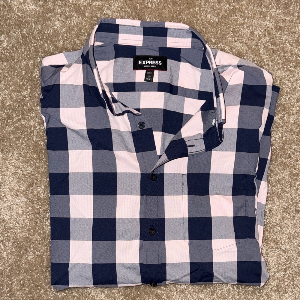 Express Slim Fit Performance Button Down